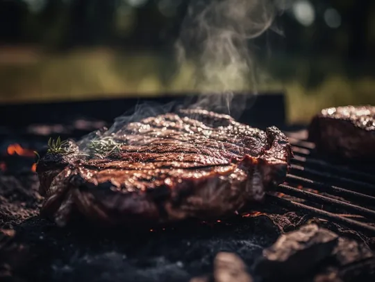 buen trozo de carne a la parrilla